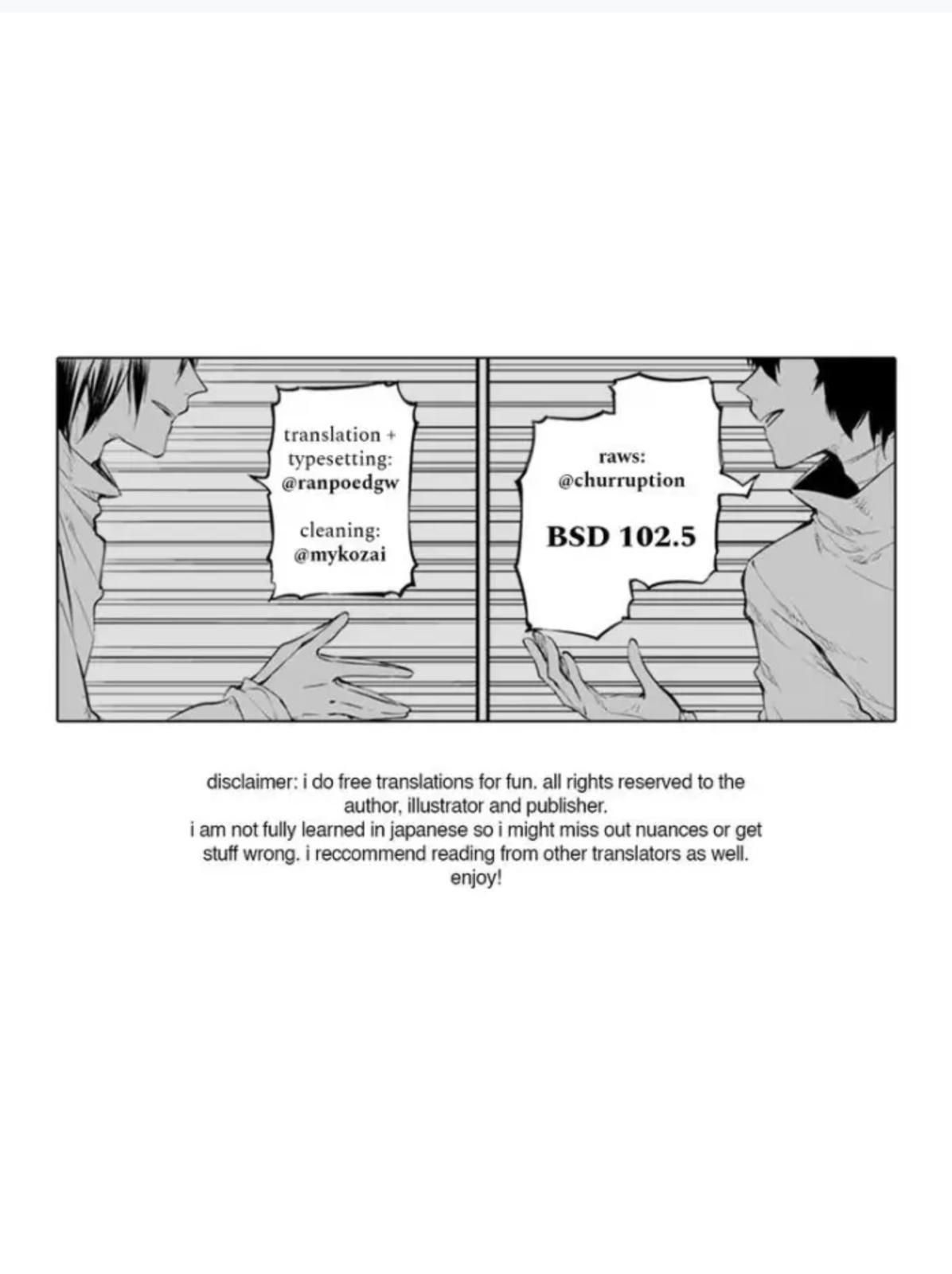 Bungou Stray Dogs, Chapter 102.5 image 01